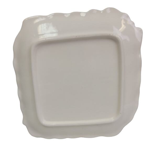 Vintage Ceramic Corn On The Cob 12" Square Serving Dish Plate w Paint Wear - Picture 2 of 5